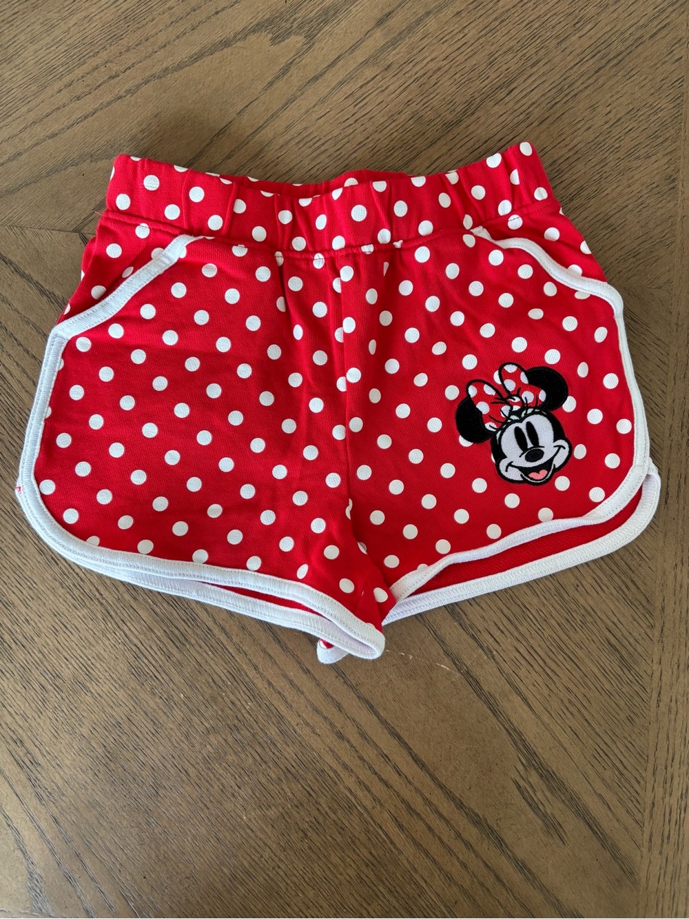 Disney Red Polka Dot Minnie Shorts with White Trim